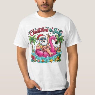 Kerstmis in juli zomer Sinterklaas strand PNG T-shirt