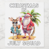 Kerstmis in juli Zomer Strand Vakantie Kerstmis Le Wijn Etiket (Enkel label)