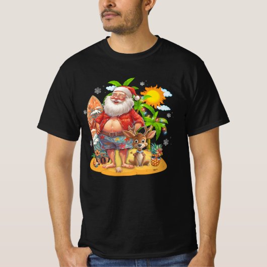 Kerstmis in Juli Zomer Vakantie Kerstmis Decoratie T-shirt (Voorkant)
