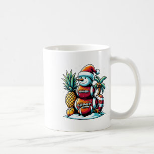 Kerstmis in juli zomer voet sneeuwman grappige Ker Koffiemok
