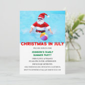 Kerstmis in juli zomer zwembadfeestje kaart (Staand voorkant)