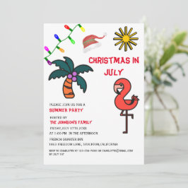 Kerstmis In Juli Zomerfeest Flamingo Kaart