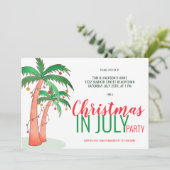 Kerstmis in juli zomerfeest kaart (Staand voorkant)