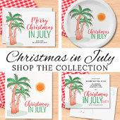 Kerstmis in juli zomerfeest kaart