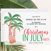 Kerstmis in juli zomerfeest kaart