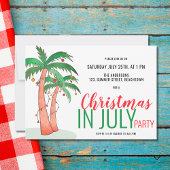 Kerstmis in juli zomerfeest kaart