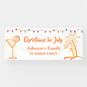 Kerstmis in juli zomerfeest spandoek