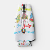 Kerstmis in juli zomergrappigheid flesjeskoeler (Achterkant)