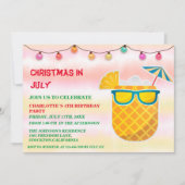 Kerstmis in juli zomervakantie kaart (Voorkant)