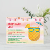 Kerstmis in juli zomervakantie kaart (Staand voorkant)