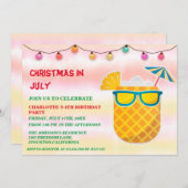 Kerstmis in juli zomervakantie kaart (Voorkant / Achterkant)