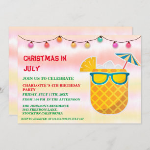 Kerstmis in juli zomervakantie kaart