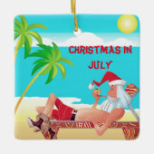 Kerstmis in juli zomervakantie keramisch ornament (Voorkant)