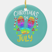 Kerstmis in juli zomervakantie keramisch ornament (Achterkant)