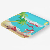 Kerstmis in juli zomervakantie papieren bordje (Gebogen)