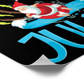 Kerstmis in juli zomervakantie poster (Hoek)