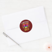 Kerstmis in juli zomervakantie ronde sticker (Envelop)