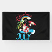 Kerstmis in juli zomervakantie spandoek (Horizontaal)