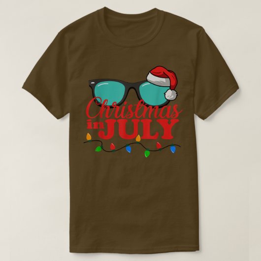 Kerstmis in juli Zonnebril Beach Summer Vacatio T-shirt (Design voorkant)