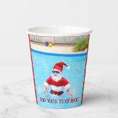 Kerstmis in juli zwembadfeest papieren bekers (Achterkant)