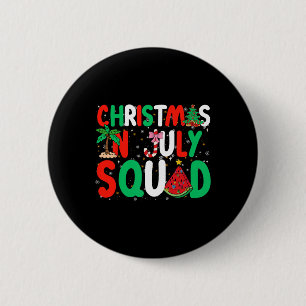 Kerstmis In Juliuli-team Grappige Zomer Xmas Manne Ronde Button 5,7 Cm