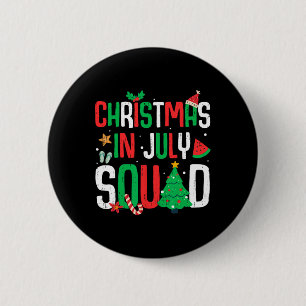 Kerstmis In Juliuli-team Grappige Zomerstrand Vaka Ronde Button 5,7 Cm