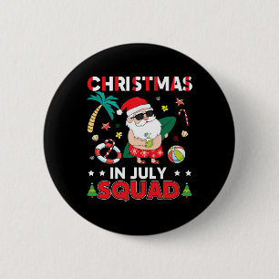 Kerstmis In Juliuli-team Schattige Kerstmis Zomer  Ronde Button 5,7 Cm