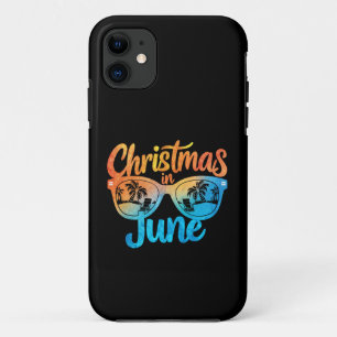 Kerstmis In Juni Zonnebril Grappige Zomer Vakantie Case-Mate iPhone Case