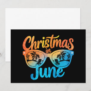 Kerstmis in juni zonnebril grappige zomer vakantie kaart