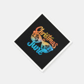 Kerstmis in juni Zonnebril Grappige Zomervakantie Servet (Hoek)