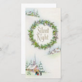 Kerstmis in kerktijd stil kerstfeest feestdagenkaart (Voorkant / Achterkant)