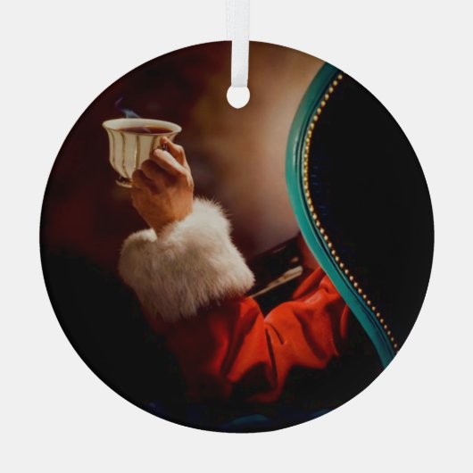 Kerstmis in kerstmis met kerstmis glas ornament (Achterkant)