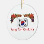 Kerstmis in Korea Keramisch Ornament (Links)