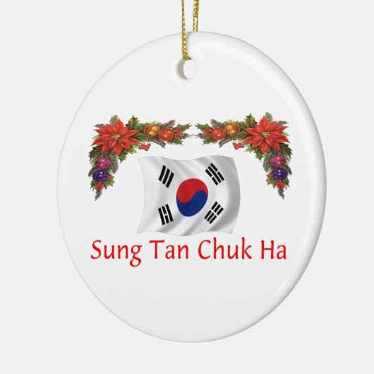 Kerstmis in Korea Keramisch Ornament (Links)