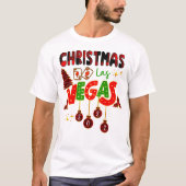 Kerstmis in Las Vegas Group Matching Typographic T-shirt (Voorkant)