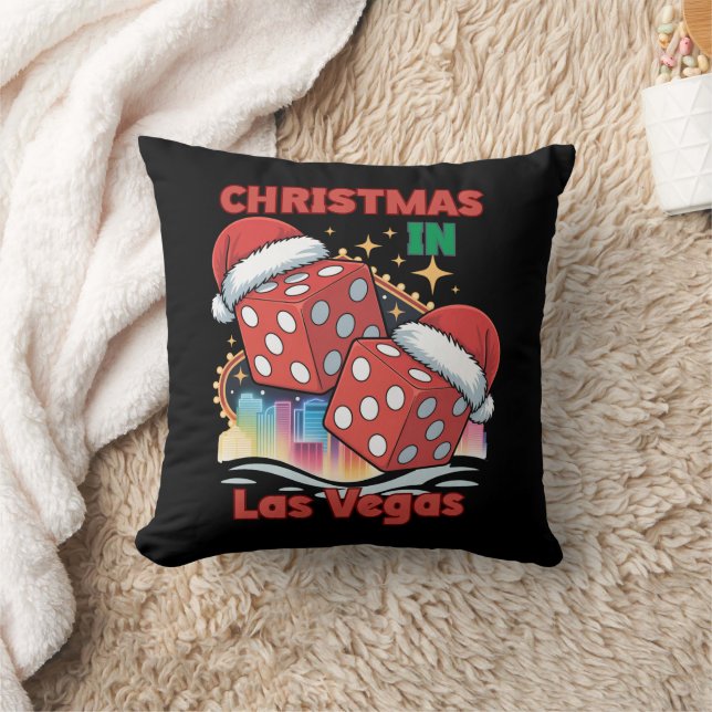 Kerstmis in Las Vegas Vakantie Sfeer Kussen (Deken)