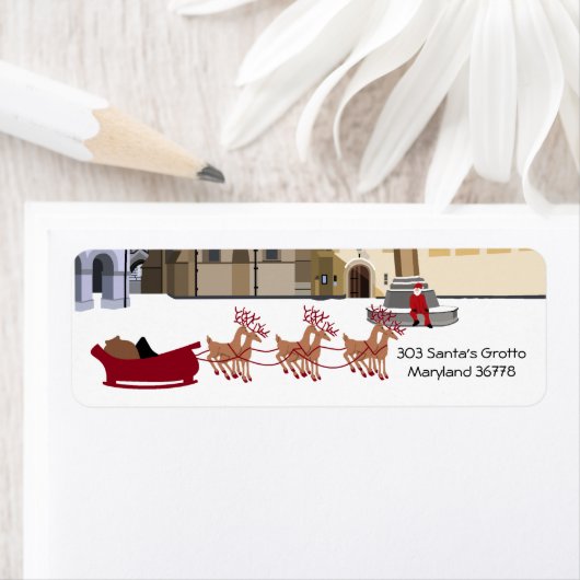 Kerstmis in Londen Etiket (Insitu)