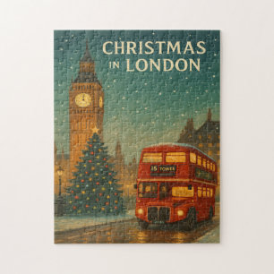 Kerstmis in Londen – Festive Kersttafereel met R Legpuzzel