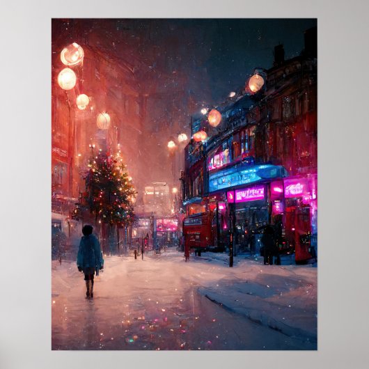 Kerstmis in Londen Poster (Voorkant)