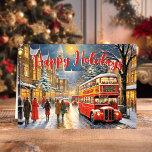 Kerstmis in Londen: Red Bus Street Scene Feestdagen Kaart<br><div class="desc">Deel de feestelijke sfeer met onze kerst in Londen: Red Bus Street Scene Holiday Kaart! Deze charmante kaart heeft een prachtig gedetailleerde illustratie van een klassieke rode dubbeldekker bus die tijdens de vakantie door een besneeuwde, bruisende Londense straat rijdt. Perfect voor het verzenden van warme vakantiewensen naar vrienden en familie,...</div>
