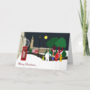 Kerstmis in London Holiday Card Feestdagen Kaart