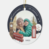 Kerstmis in London Keepomwille Photo Keramisch Ornament (Links)
