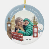 Kerstmis in London Keepomwille Photo Keramisch Ornament (Voorkant)