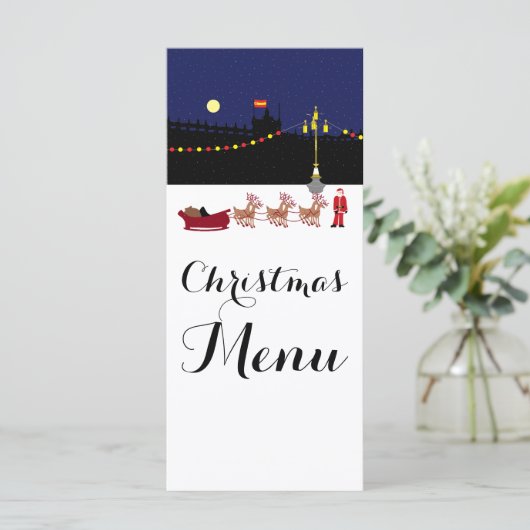 Kerstmis in Madrid Menu (Staand voorkant)