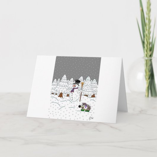 Kerstmis in Magic Tree Wood Feestdagen Kaart (Voorkant)