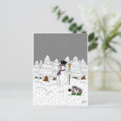 Kerstmis in Magic Tree Wood Feestdagenkaart (Staand voorkant)