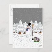 Kerstmis in Magic Tree Wood Feestdagenkaart (Voorkant / Achterkant)