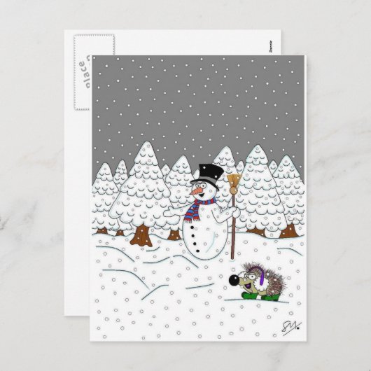 Kerstmis in Magic Tree Wood Feestdagenkaart (Voorkant / Achterkant)