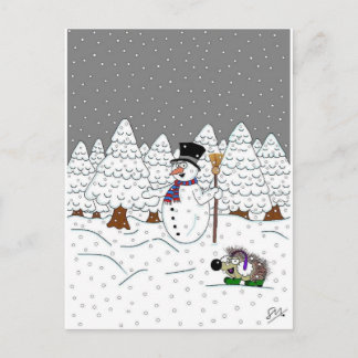 Kerstmis in Magic Tree Wood Feestdagenkaart