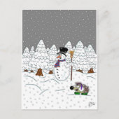 Kerstmis in Magic Tree Wood Feestdagenkaart (Voorkant)